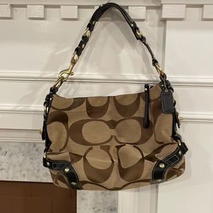 Coach large logo hobo bag